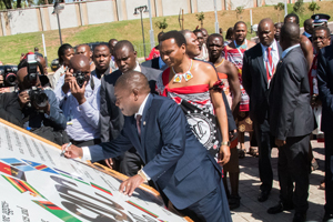 Imagem que ilustra a participação do Presidente Filipe Nyusi na Cimeira da SADC em Mbabane