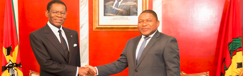 Presidentes Filipe Nyusi e Teodoro Obiang