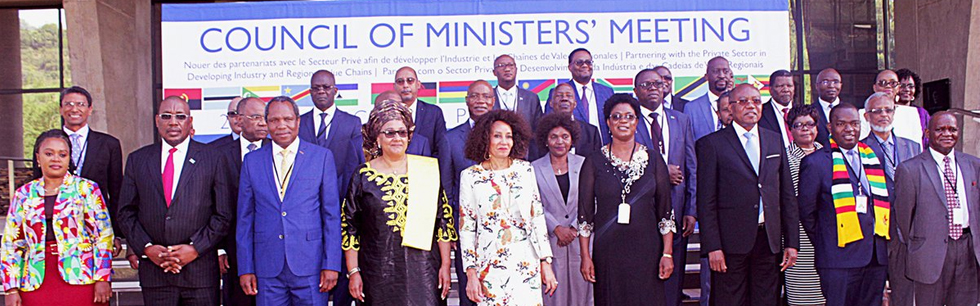 Ve-sê o Ministro José Pacheco no centro, na segunda fila, na foto de família do Conselho de Ministros da SADC, em Pretória
