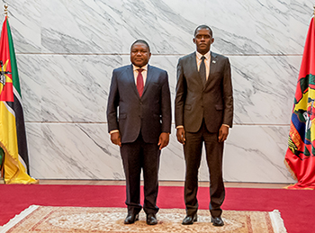 Presidente Filipe Nyusi recebe cartas credenciais do Alto-Comissário de Botswana, Bobe Pitso