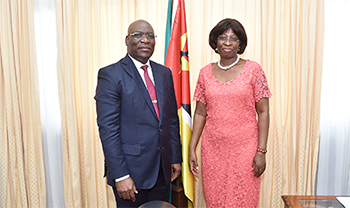 Vice-Ministra Lucas na audiência com o Ministro dos Negócios Estrangeiros da Guiné-Equatorial