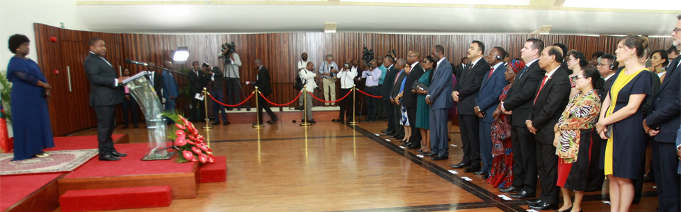 Presidente da República recebe cumprimentos do Corpo Diplomático acreditado em Moçambique