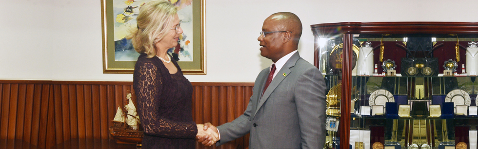 Ministro José Pacheco e a Vice-Ministra para Cooperação Internacional do Reino dos Paises Baixos