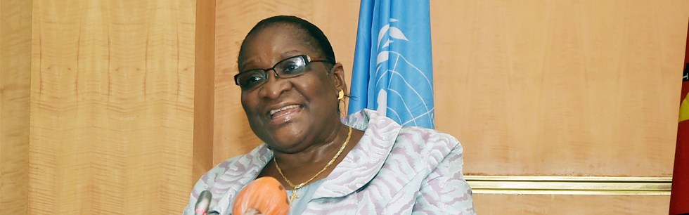 Ministra Verónica Macamo ao proceder o lançamento do Plano de Resposta Humanitária