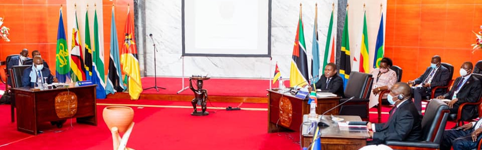 Legenda: Presidente Filipe Nyusi na Reunião de Alto Nível da SADC, em Maputo