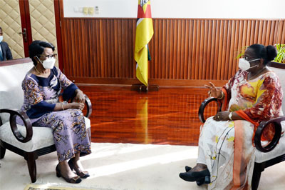 Ministra Verónica Macamo no encontro com a homóloga da República Democrática do Congo, Marie Tumba Nzeza