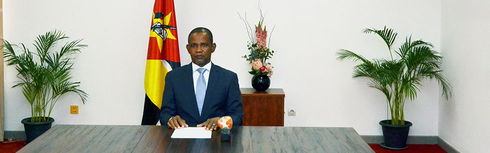 Vice-Ministro Manuel Gonçalves no momento da gravação da mensagem de felicitação alusivo ao aniversário da IORA