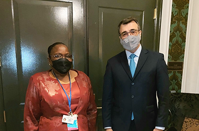  Ministra Verónica Macamo na audiência com o Ministro das Relações Exteriores do Brasil, Alberto Franco França