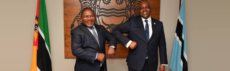 Os presidentes Filipe Nyusi e Mokgweetsi Masisi celebram a cooperação Moçambique e Botswana