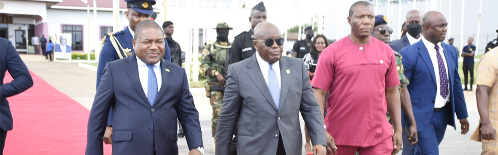 PresidenteS Filipe Nyusi e Nana Addo em Acra capital do Gana