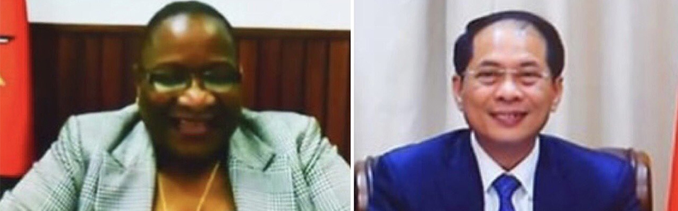 Ministra Verónica Macamo no encontro virtual com o homólogo do Vietnam Bui Thanh Son