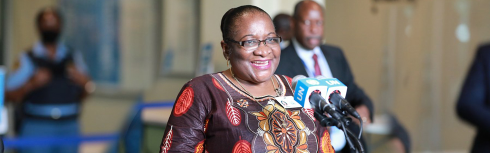 Foto de arquivo da Ministra Verónica Macamo na sede Nações Unidas em Nova Iorque