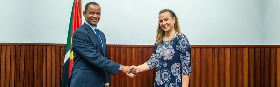 Vice Ministro Manuel Gonçalves na audiência com a Vice Ministra das Relações Externas da Alemanhã Katja Keul