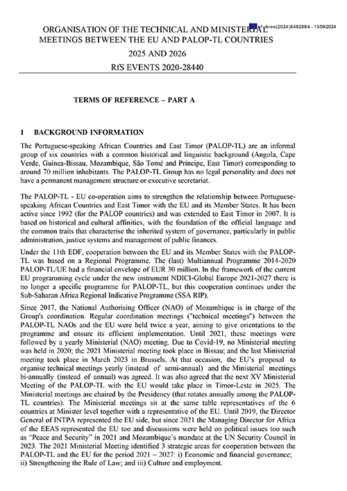 TOR Coordinateandorganise