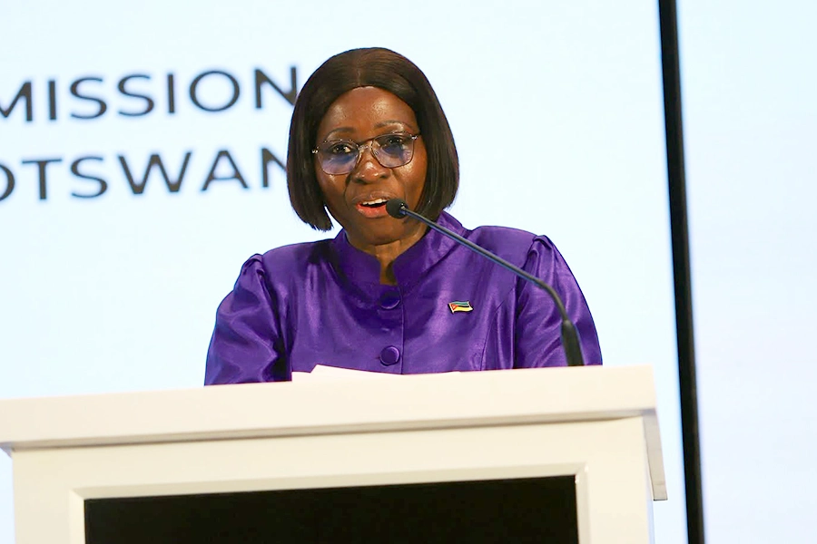 Ministra Maria Manuela Lucas discursa na Comissão Mista Moçambique-Botswana