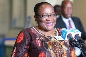 Foto de arquivo da Ministra Verónica Macamo na sede Nações Unidas em Nova Iorque