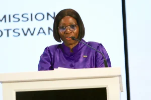 Ministra Maria Manuela Lucas discursa na Comissão Mista Moçambique-Botswana