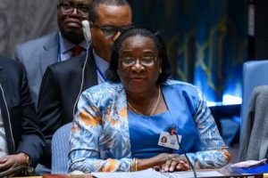 Ministra Verónica Macamo discursa no debate de alto nível no Conselho de Segurança das Nações Unidas em Nova Iorque