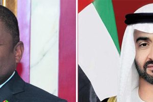 Presidente Filipe Nyusi e o Presidente eleito dos Emiratos Árabes Unidos Sheikh Mohammed Bin Zayed Al Nahyan