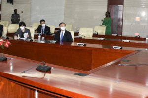 Presidente Filipe Nyusi na auiência com o Conselheiro de Estado da República Popular da China Yang Jiechi