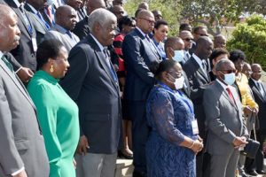 Presidente Nyusi interage com os membros do Conselho Coordenador do MINEC
