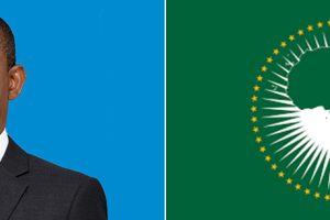 Vice Ministro Manuel Gonçalves bandeira da União Africana