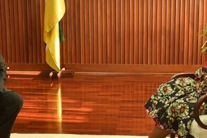Ministra Verónica Macamo em audiência com o Vice-Presidente do Parlamento Pan-Africano, Chief Fortune Charumbira
