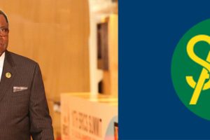 À esquerda Presidente do órgão da SADC Hage Geingob e à direita a bandeira da SADC