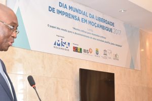 Ministro Baloi discursa na cerimónia de abertura do Dia Mundial da Liberdade de Imprensa
