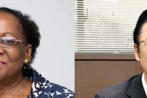 Ministra Verónica Macamo e o Embaixador do Japão em Moçambique, Hajime Kimura