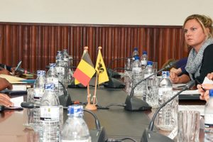 Ministro Oldemiro Baloi e o Ministro-Presidente da Região de Flanders, Geert Bourgeois, em conversações