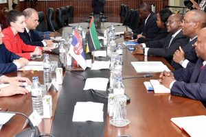 Ministro José Pacheco em conversações oficiais com o Ministro dos Negócios Estrangeiros da Sérvia, Ivica Dačić, em Maputo