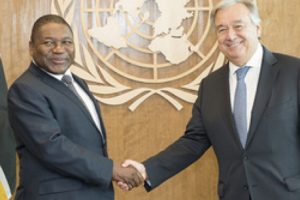 Presidente Filipe Nyusi e o Secretário Geral António Guterres na 73ª Assembleia Geral das Nações Unidas