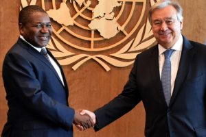 Presidente da República, Filipe Jacinto Nyusi, e o Secretário Geral das Nações Unidas