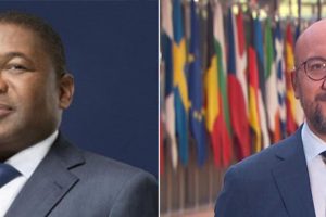 Presidente Filipe Nyusi o Presidente do Conselho Europeu, Charles Michel, reuniram em video-conferência