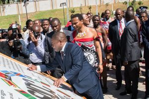 Imagem que ilustra a participação do Presidente Filipe Nyusi na Cimeira da SADC em Mbabane