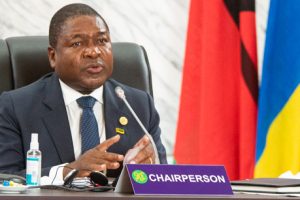 O Presidente Filipe Nyusi na Cimeira Extraordinária da Troika da SADC, que teve lugar em Maputo