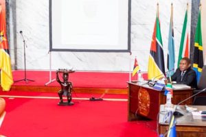 Legenda: Presidente Filipe Nyusi na Reunião de Alto Nível da SADC, em Maputo