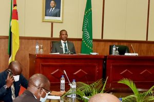 Vice-Ministro Manuel Gonçalves na reunião virtual do Conselho de Paz e Segurança da União Africana